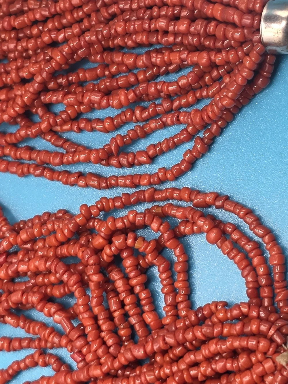 Authentic Red CORAL multistrand Necklace